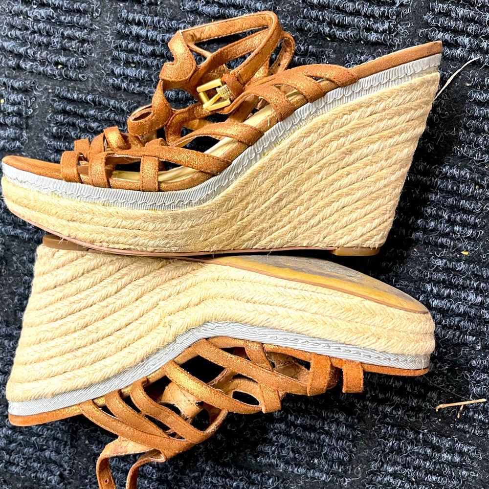 Wedge high heels
